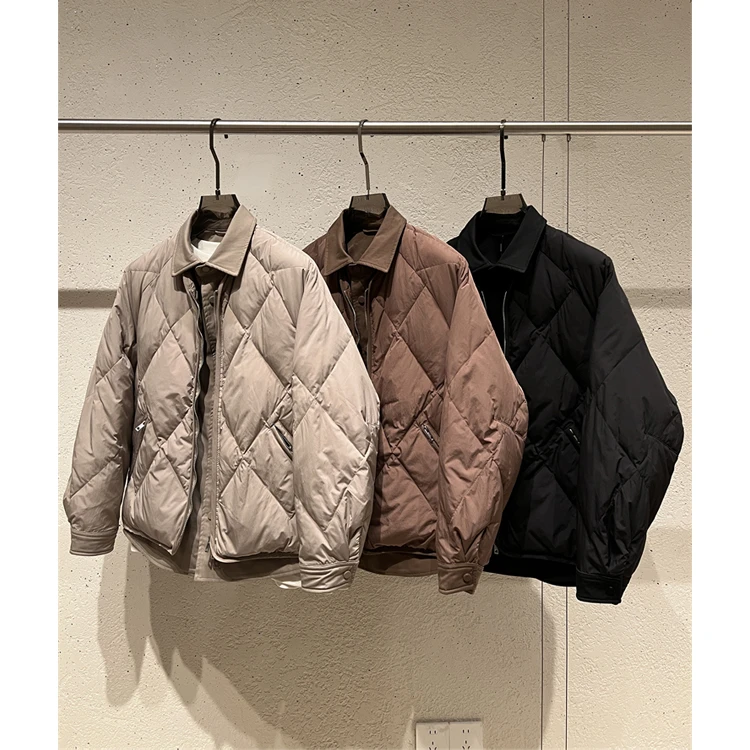 冬季年货假两件翻领羽绒服男款冬季保暖休闲拼接羽绒服外套Y985