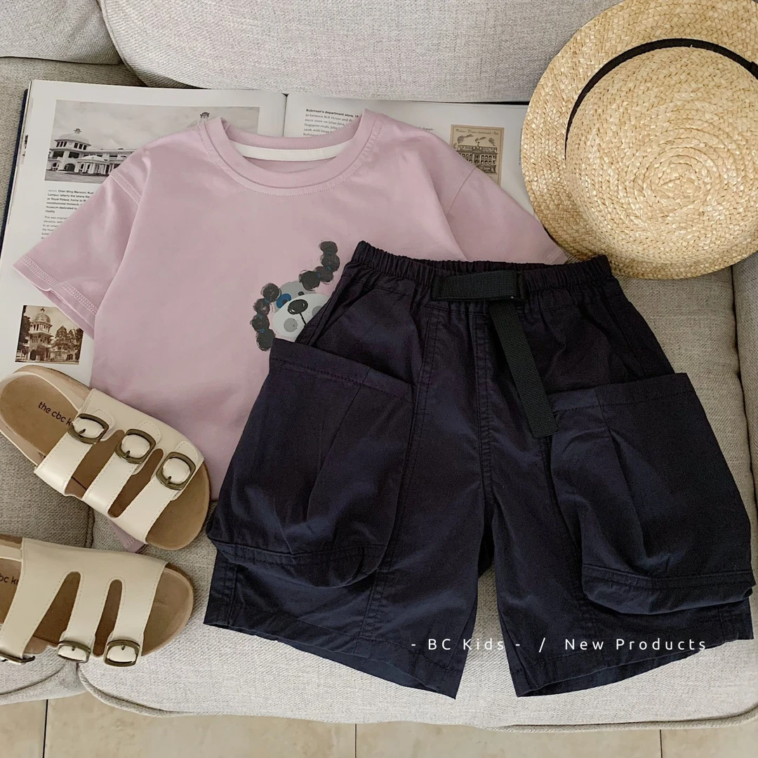 儿童休闲裤2025夏季新款男童韩版工装裤子中小童短裤潮H0278
