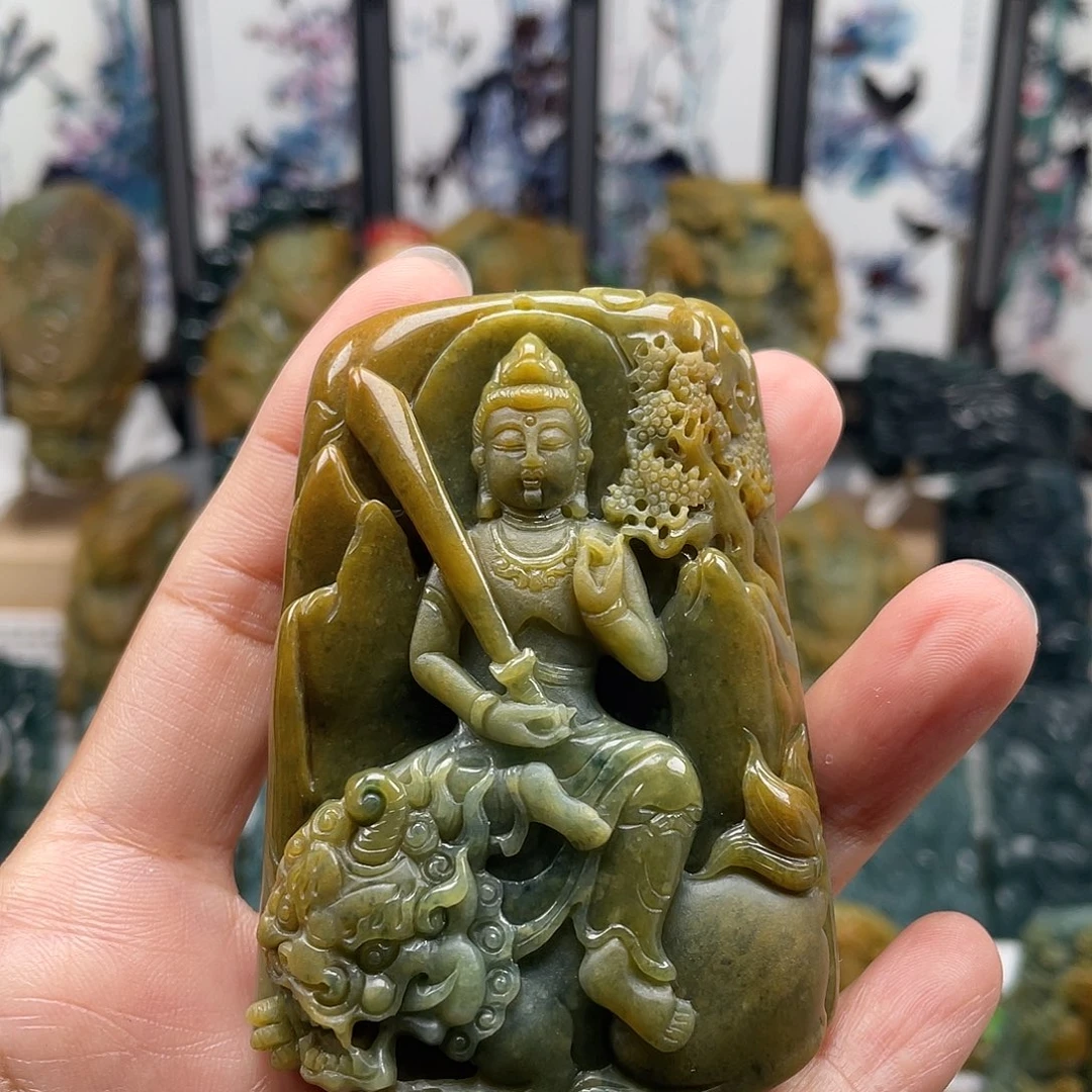 战***飞翡翠未镶嵌颈饰天然翡翠a货文