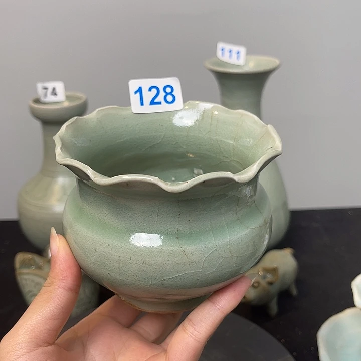 清***子龙泉青瓷茶具套装家用茶具