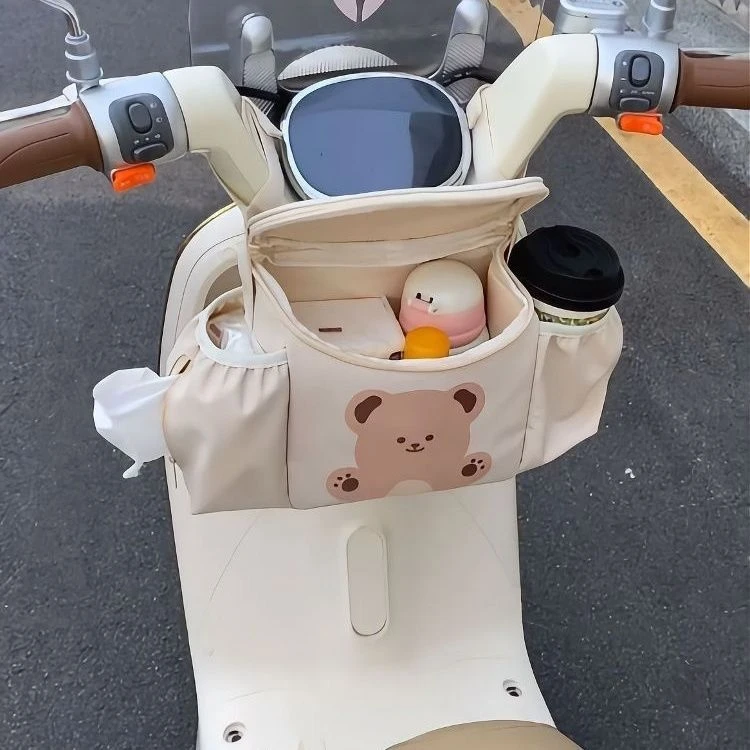 电动车前置挂包通用头盔防水置物兜电瓶车手机充电器收纳挂袋L