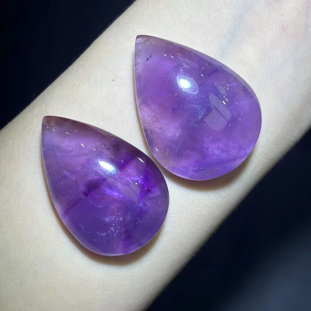 C11003-紫钛晶紫水滴吊坠-配扣头麻花链多样性发其一