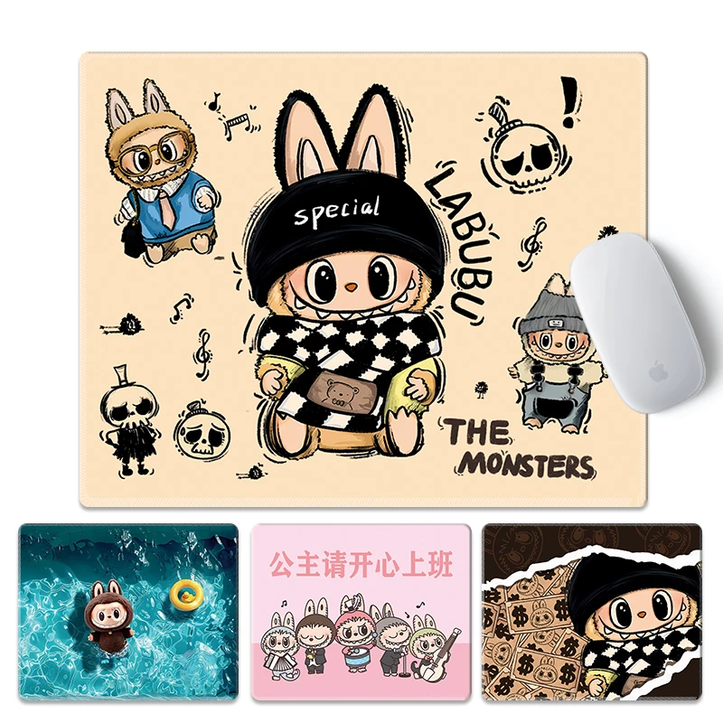 拉布布鼠标垫Labubu家用小号键盘垫子可爱可水洗防滑电脑定制桌垫