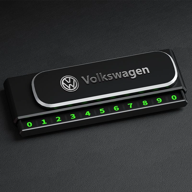 爆款夜光停车号码牌车载临时电话号码牌多功能创意中控台高档摆件