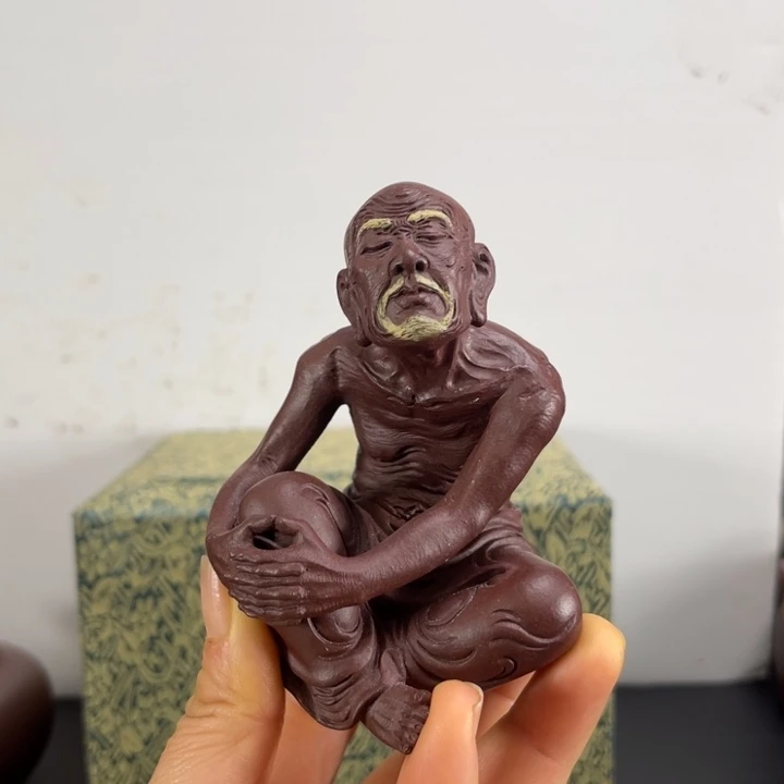 茶壶紫砂紫泥释心罗汉