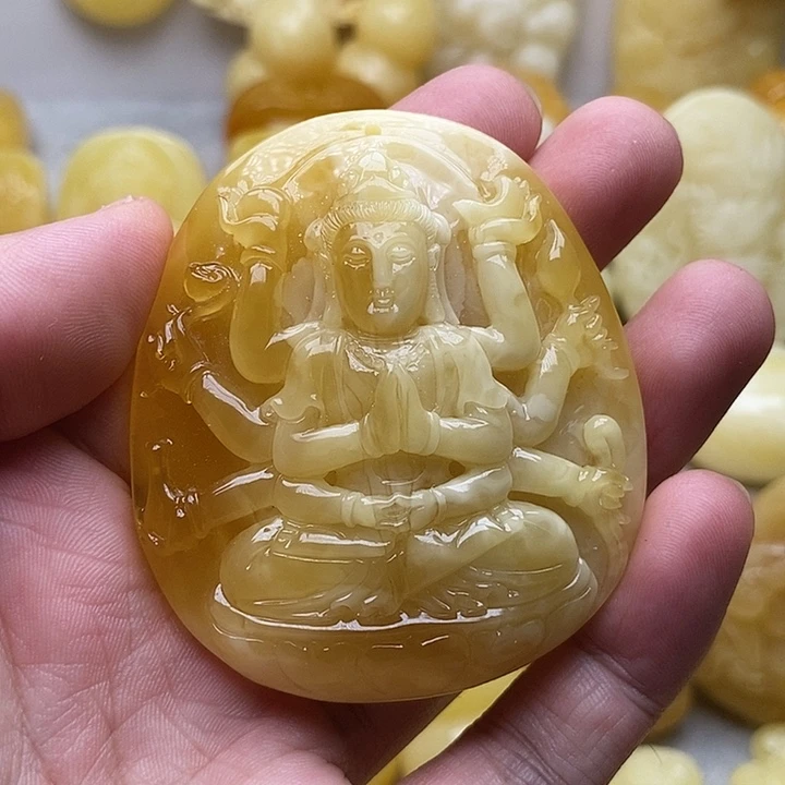 琥珀颈饰未镶嵌琥珀蜜蜡吊坠