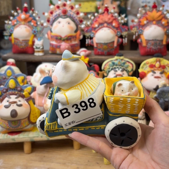 摆件手捏陶艺摆件
