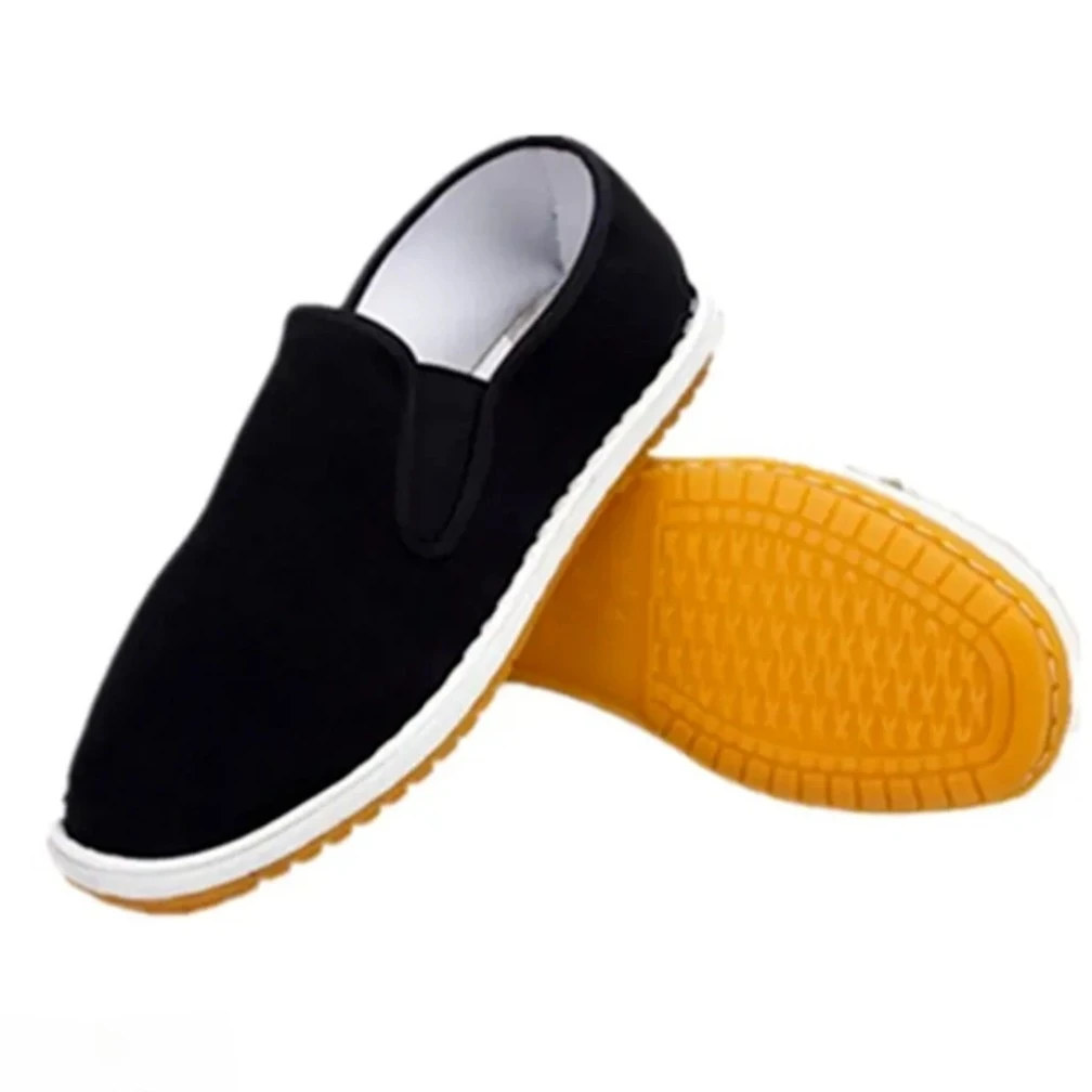 LS春夏经典松紧口黑色一脚蹬老北京布鞋开车懒人鞋