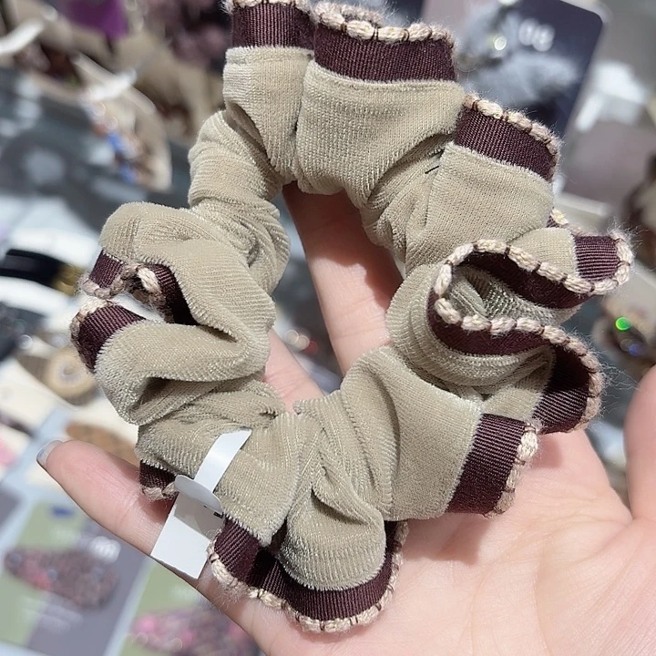 非金属丝绒拼接发圈