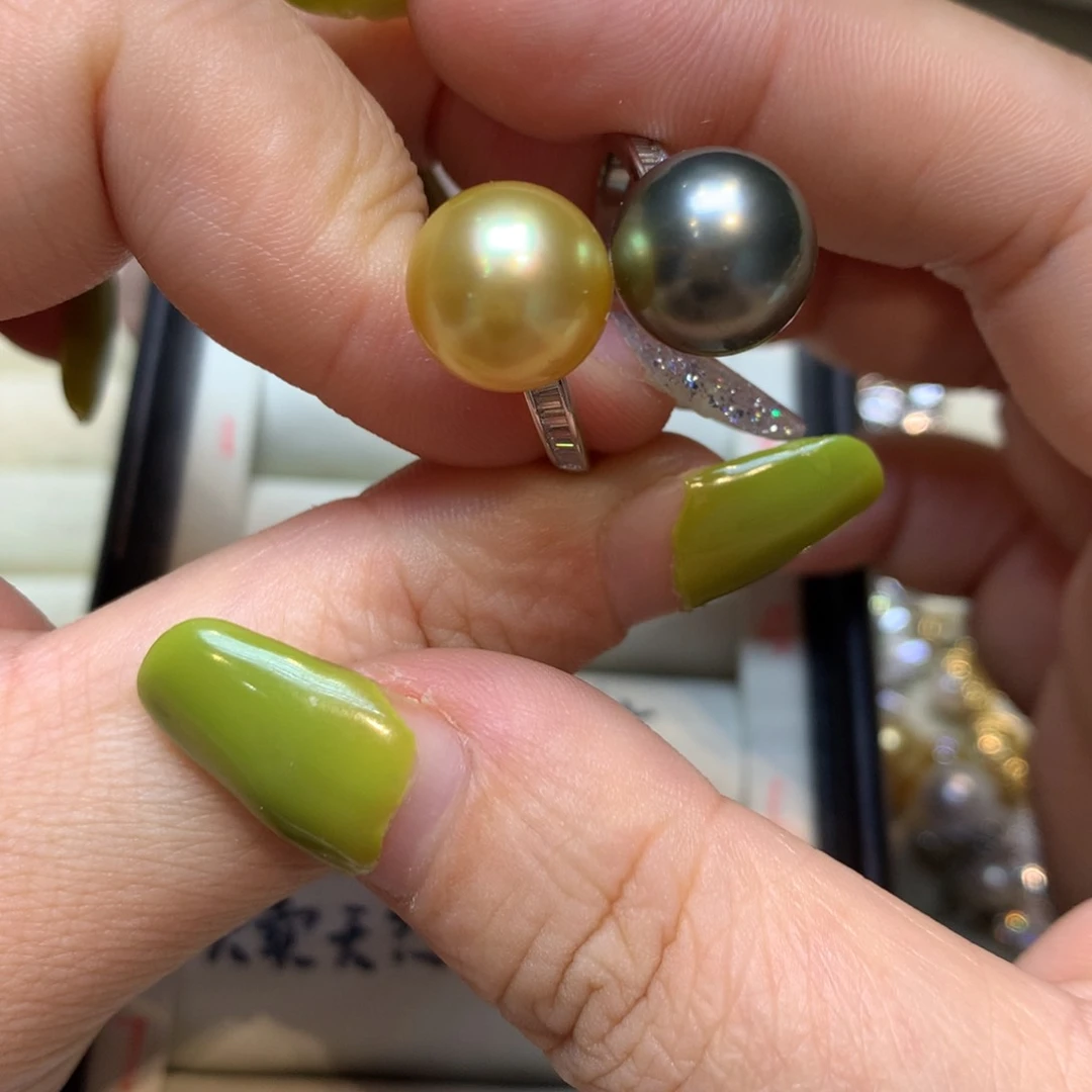 海水珍珠戒指银S925镶嵌