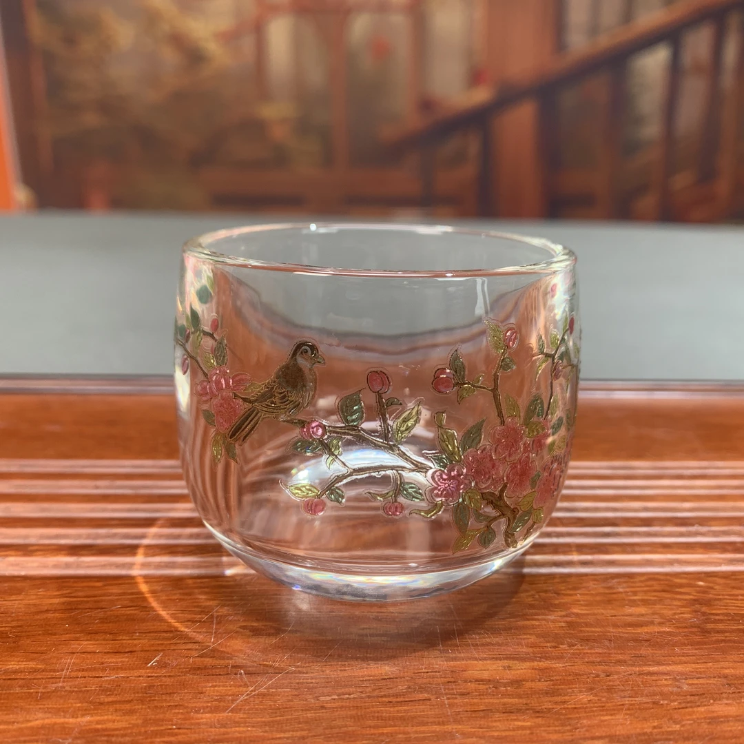 水晶水晶玻璃喜上眉梢主人杯