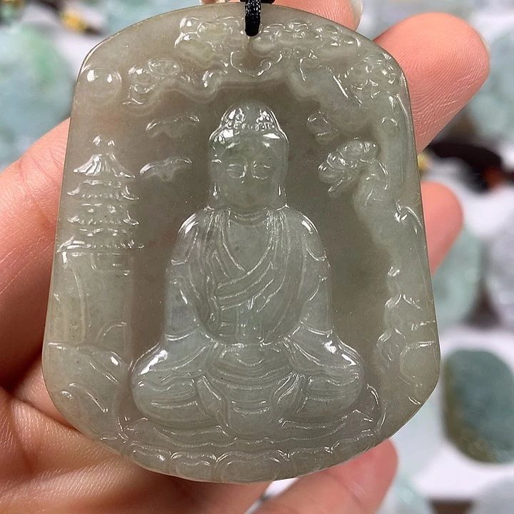 颈饰未镶嵌翡翠大日如来福利