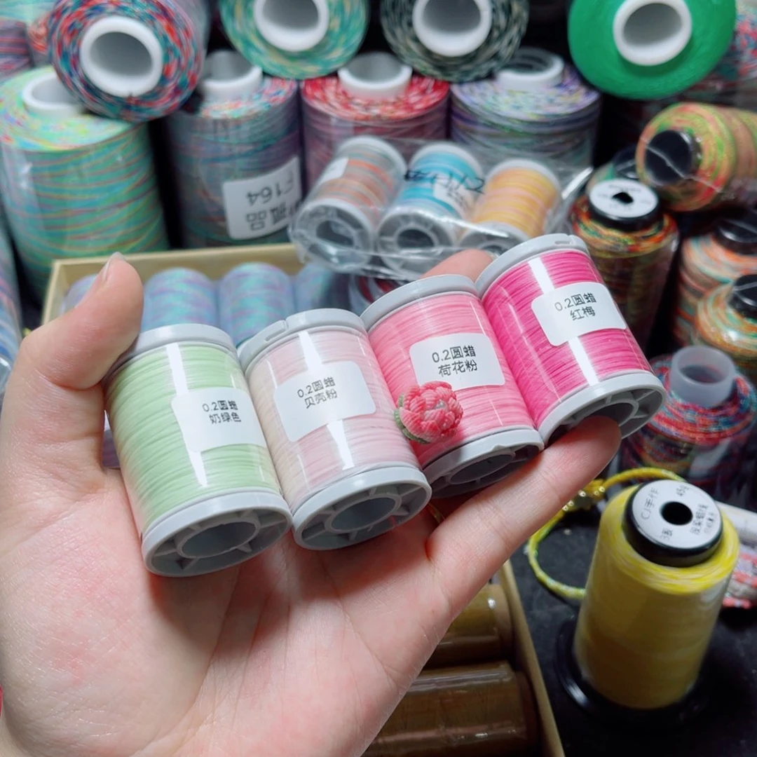 腈纶0.2纯色蜡线灰卷奶绿贝壳粉荷花粉红梅