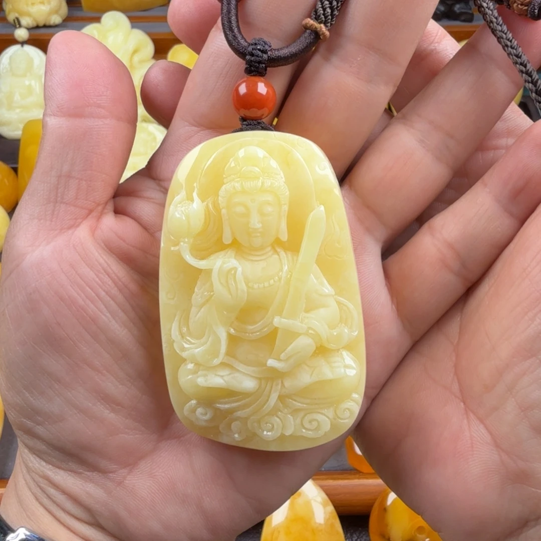 琥珀颈饰未镶嵌纯天然琥珀蜜蜡
