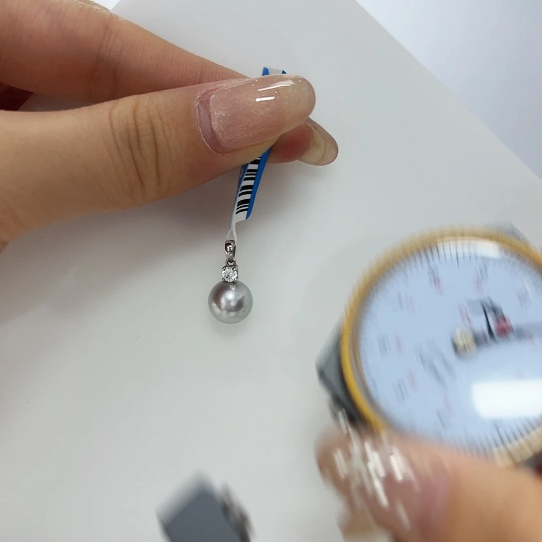 海水珍珠吊坠18K金镶嵌a 1346