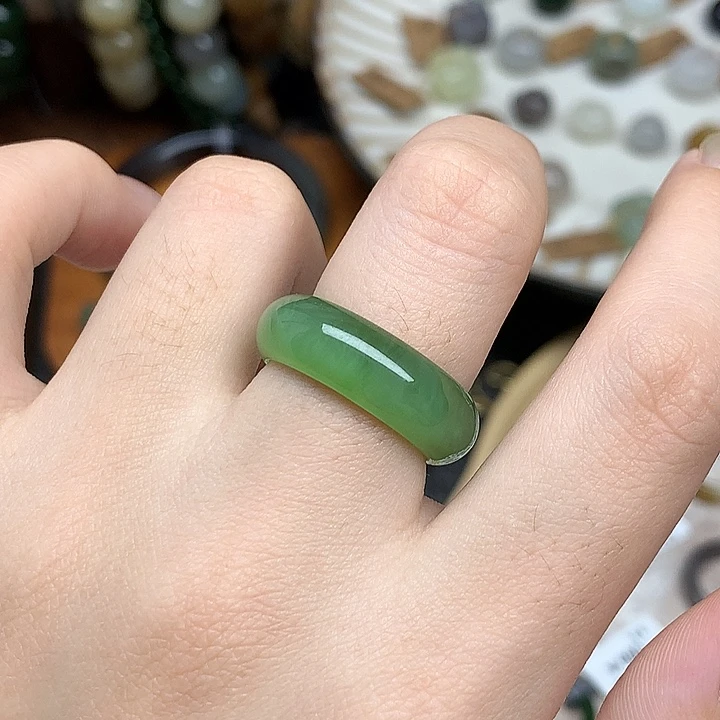 和田玉（碧玉）戒指未镶嵌