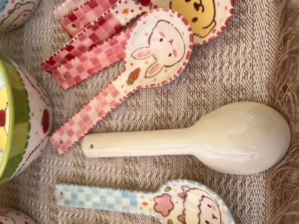 小羊粉色苹果勺子