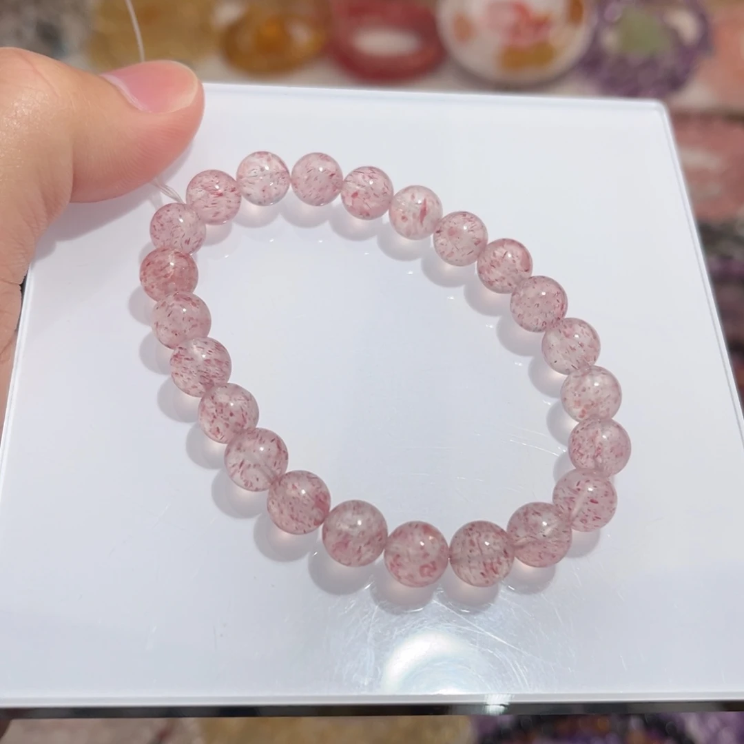 手链水晶未镶嵌8m草莓晶单圈