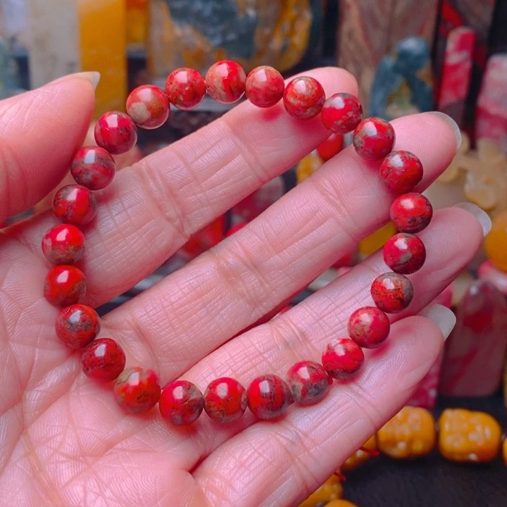 鸡血石鸡血石手串