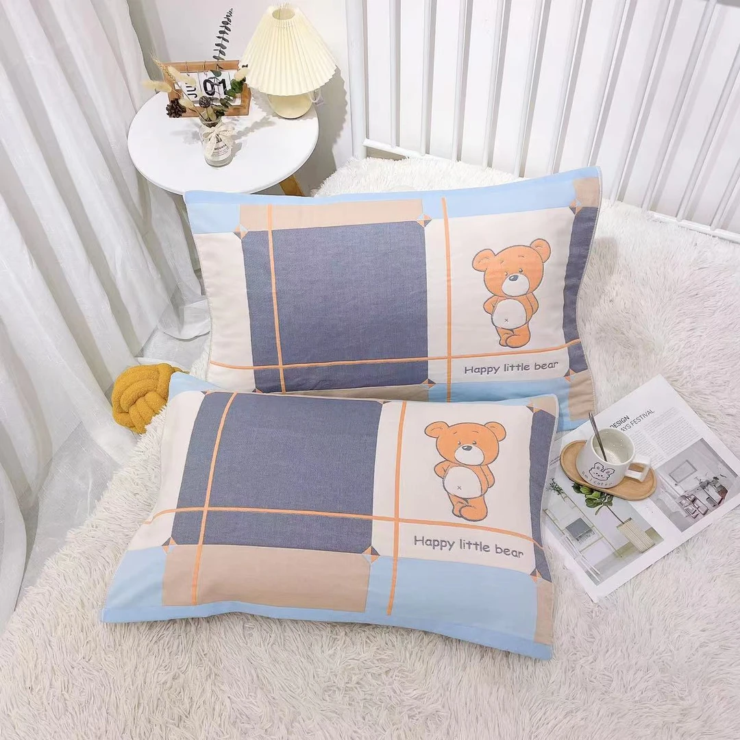 清仓枕巾【序列18】52x78厘米 多层纯棉纱布提花加厚枕巾一对