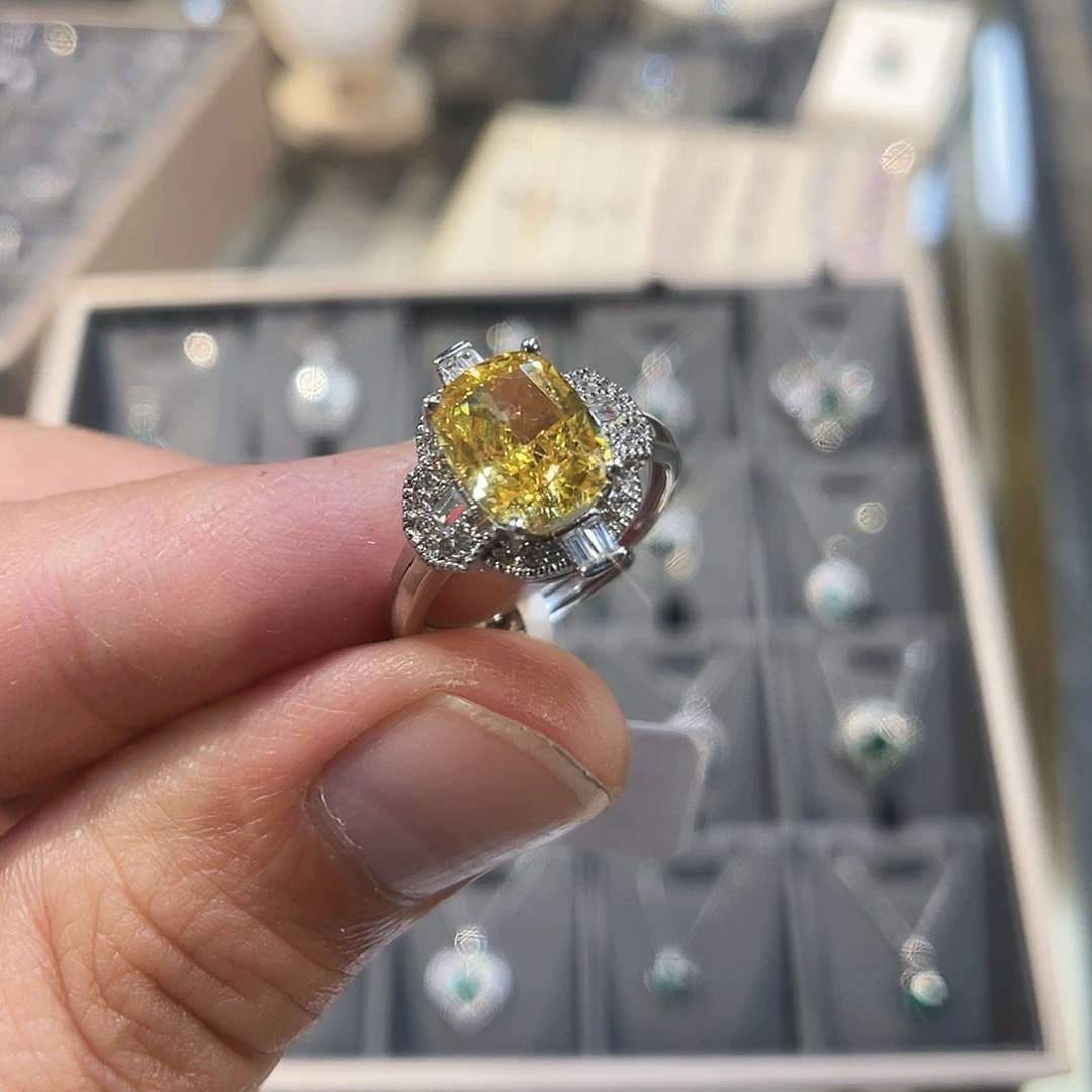 925银培育宝石实心s925银镶嵌