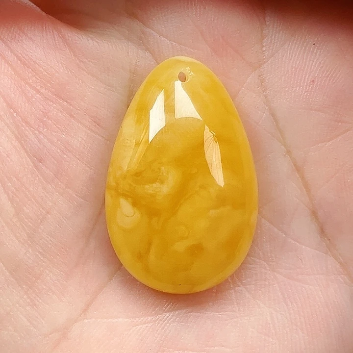 裸石琥珀未镶嵌蜜蜡水滴挂坠小