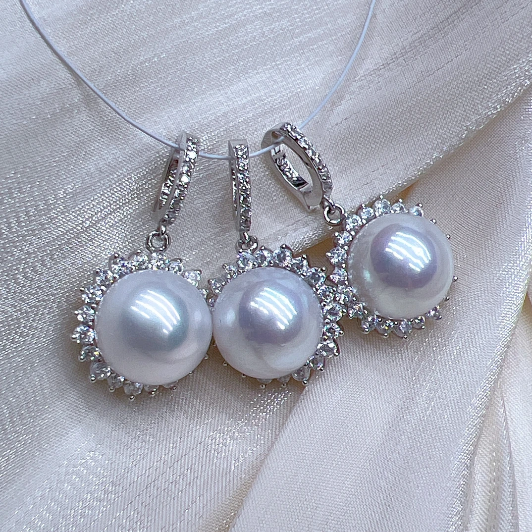 福利来袭！10毫米天然淡水珍珠太阳花吊坠万能扣S925（多样性发一）