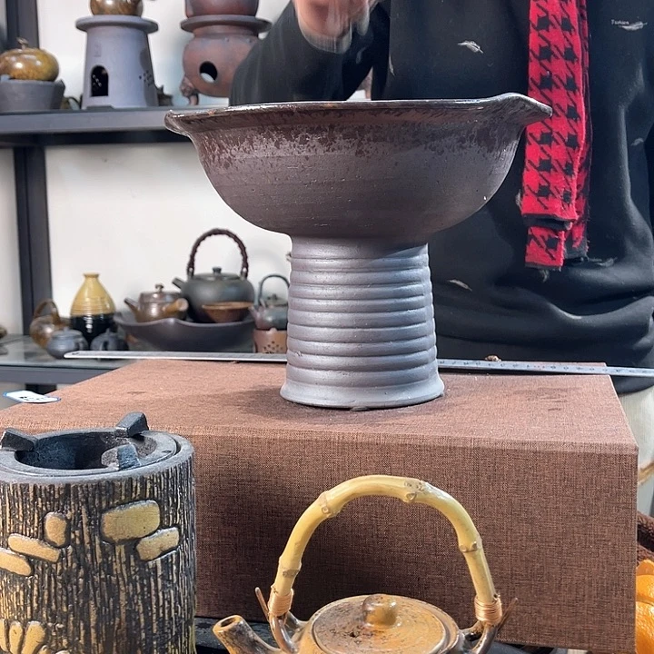 紫泥茶壶紫砂粗陶茶器