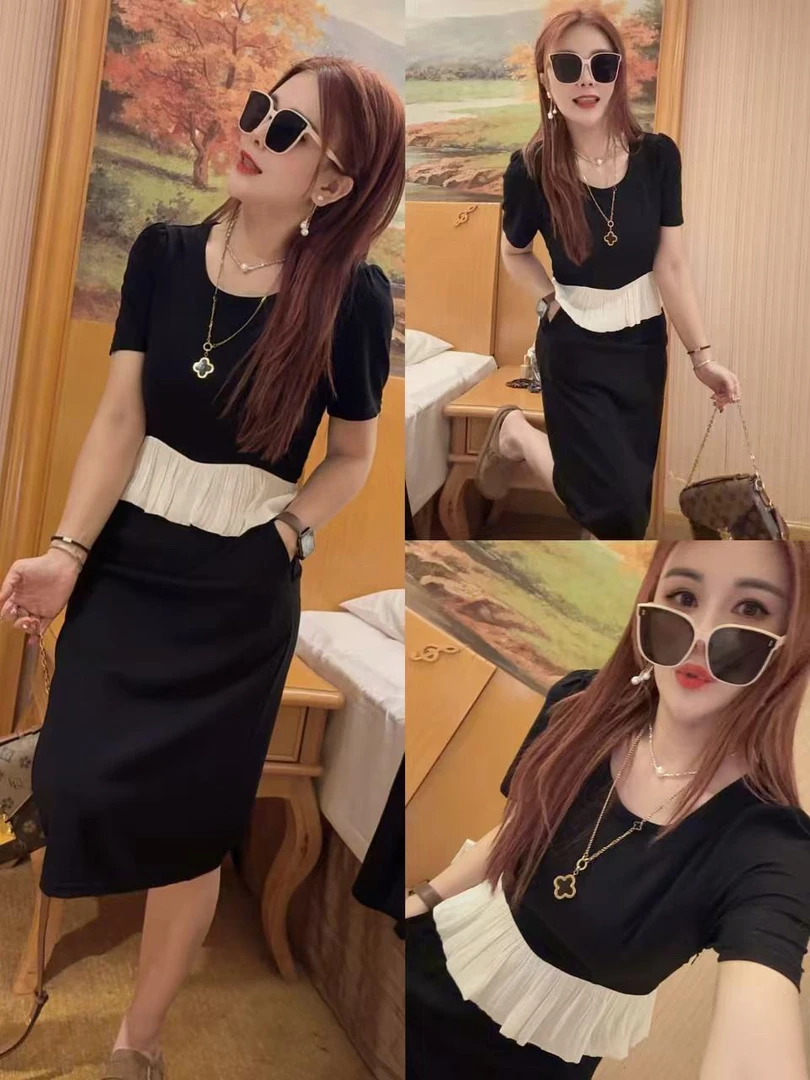 新款高端韩版收腰显瘦气质连衣裙244