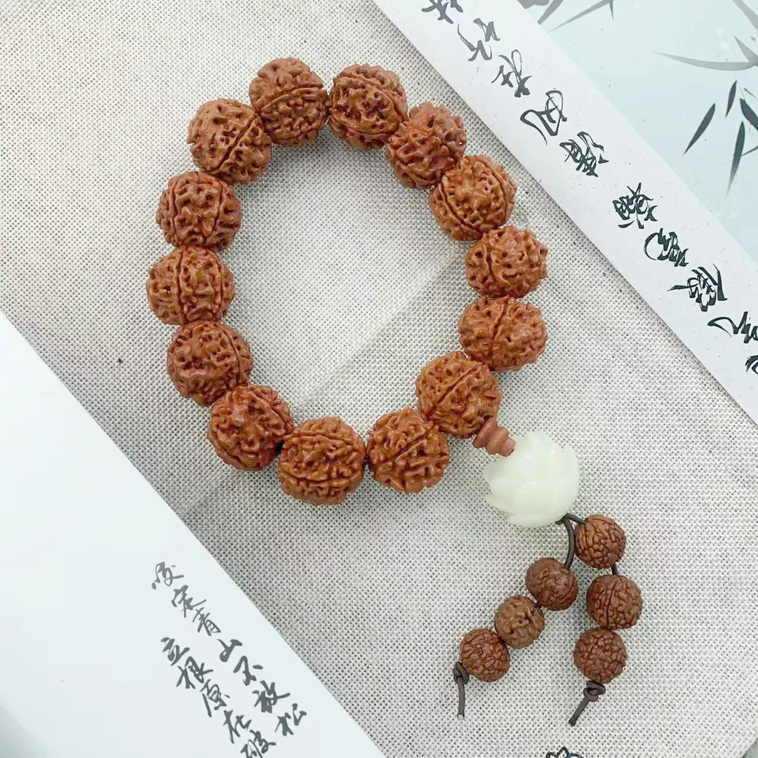 约18MM金刚菩提莲花佩饰文玩手串 ZFJG-0129