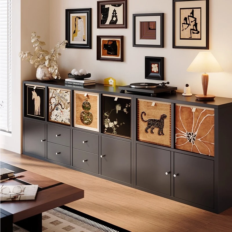 万倍乐钢制书架落地置物架卡莱克组合格子柜一体靠墙儿童书柜收纳