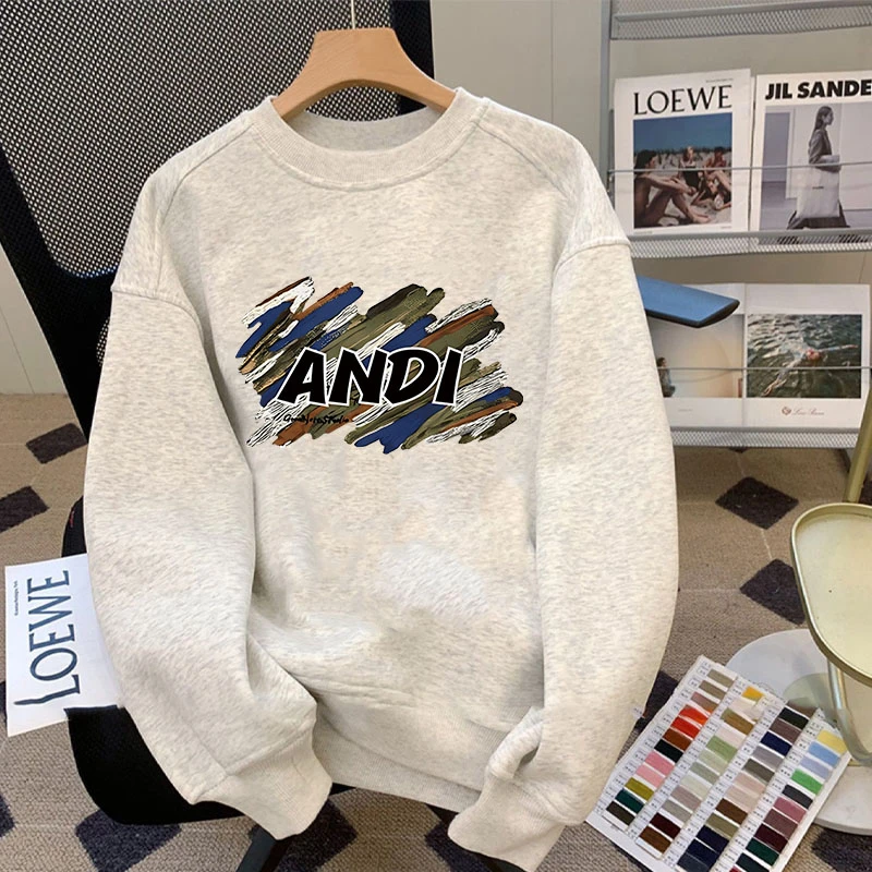 特大码300斤设计感vintage高街圆领卫衣男秋冬季宽松加绒保暖上衣