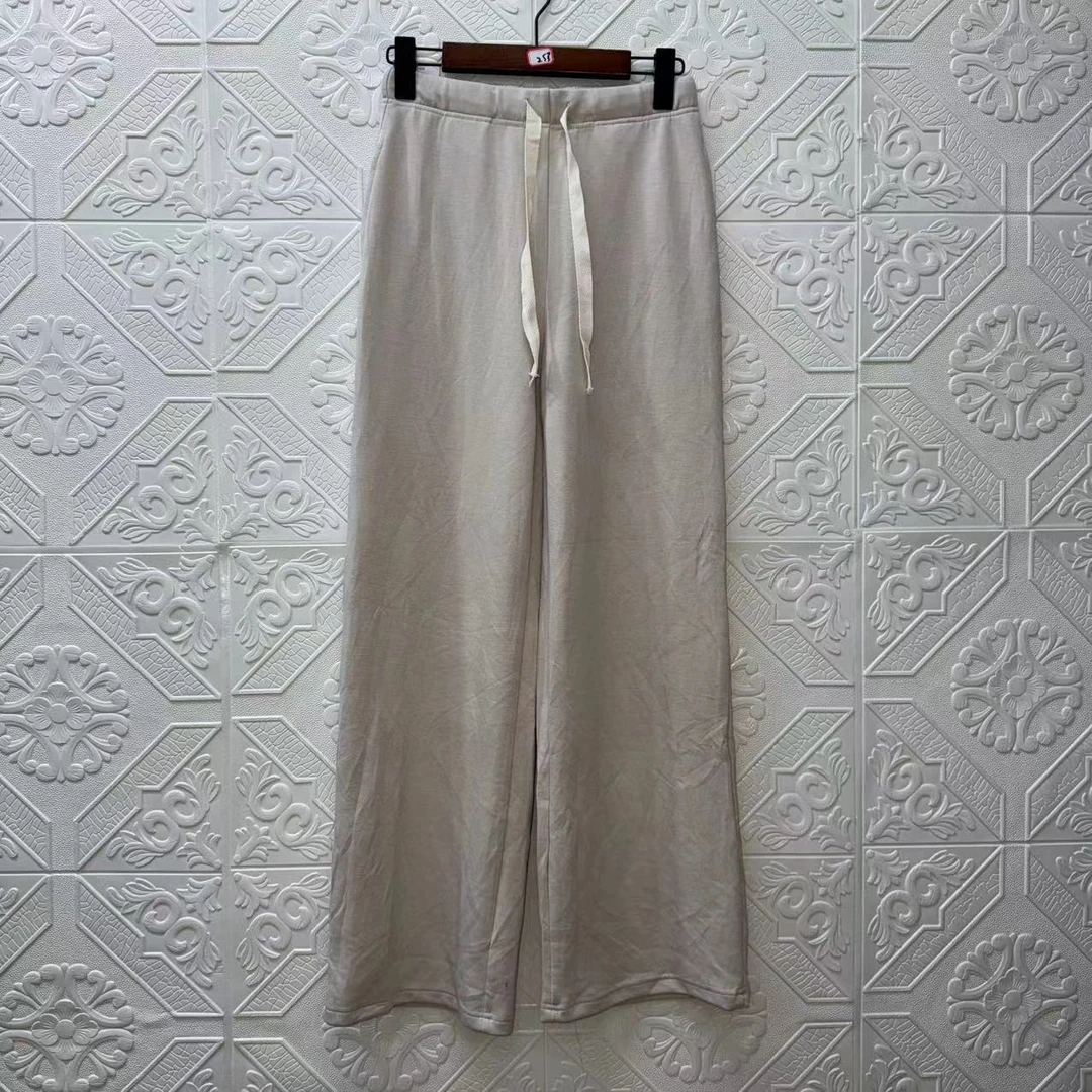 04空气棉松紧腰休闲阔腿裤