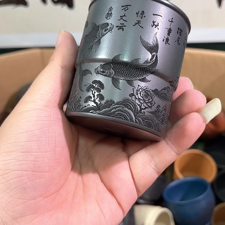 茶杯紫砂全手工紫砂主人杯