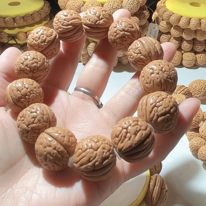 吊坠桃核桃核手串金豆子大32