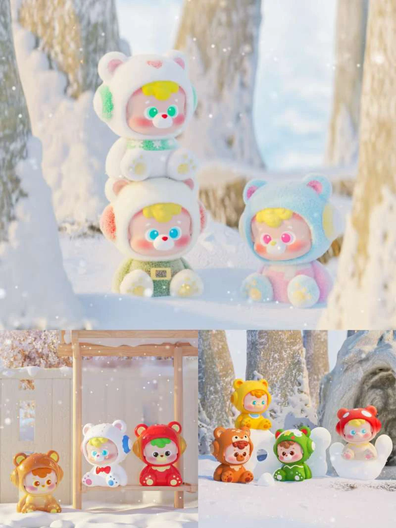【拆盒】子涵家后两位相加diudiubaby你的小熊冬日系列迷你盲盒