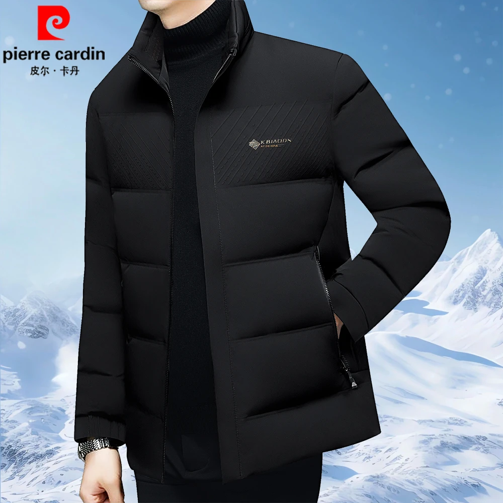皮尔卡丹男士2025冬季新款羽绒服加厚保暖男装高品质上衣立领外套