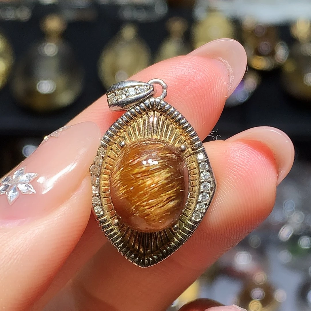 水晶珠宝半成品银S925镀金镶嵌