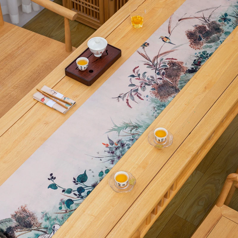 3米*28cm  金风送福  高端茶席 茶桌布 茶道零配