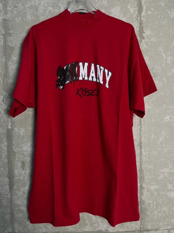 未使用 Balenciaga/巴黎世家 2*1/涂鸦裂纹印花短袖/08368