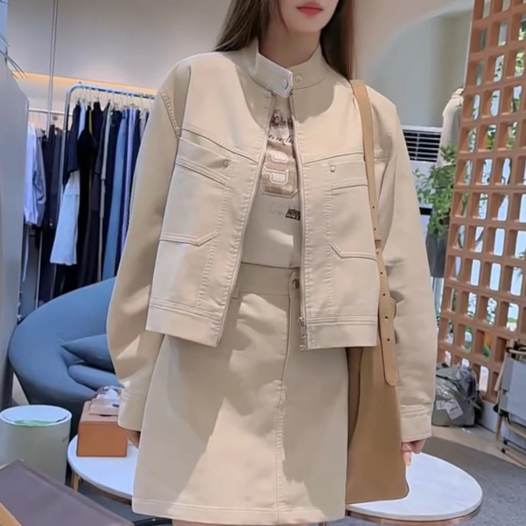 口袋春季女拉链秋季常规袖短外套风衣短款设计感宽松