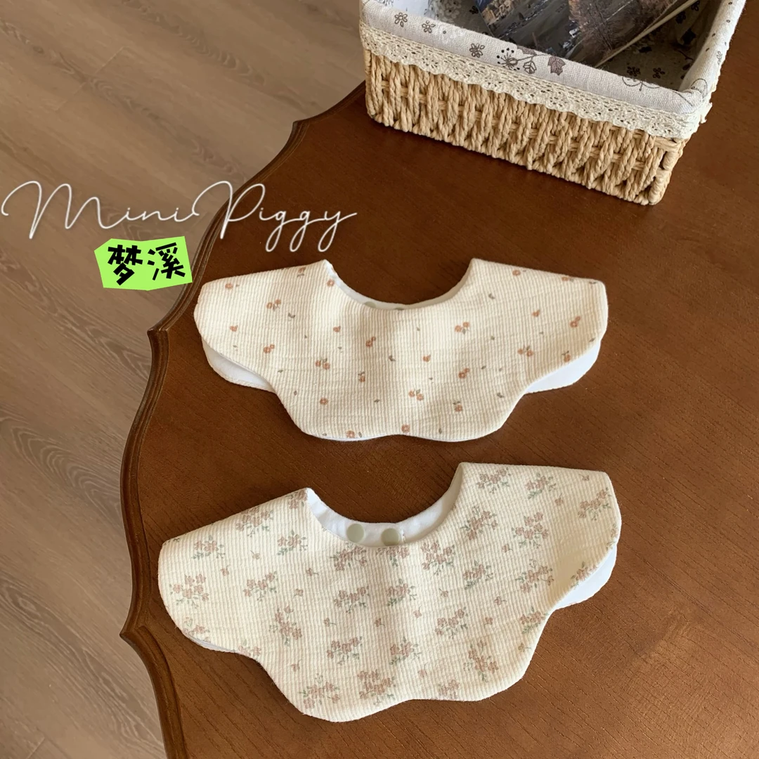 婴儿纯棉纱布花瓣形口水巾柔软透气防吐奶新生儿适用