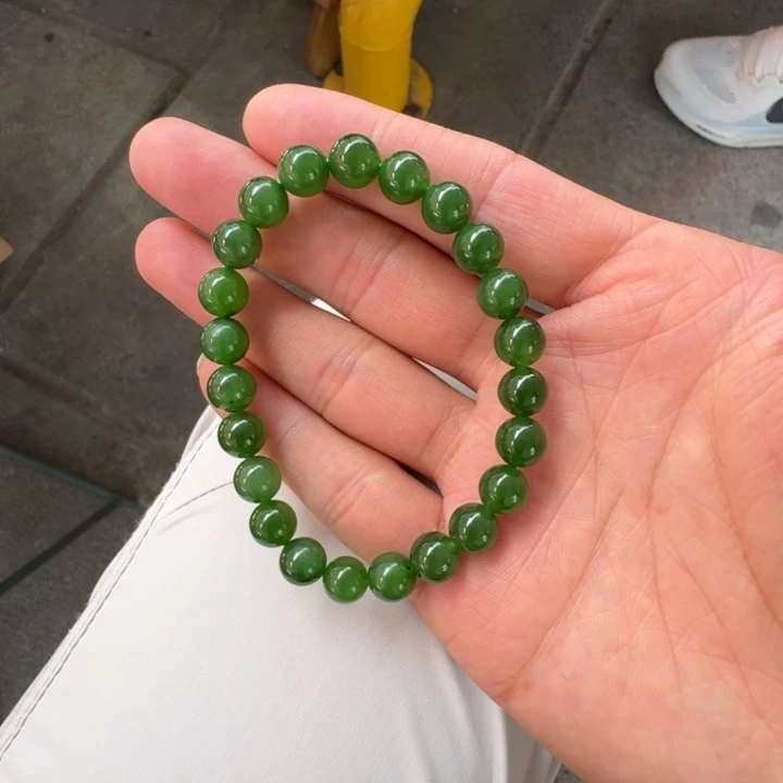 手链未镶嵌和田玉（碧玉）