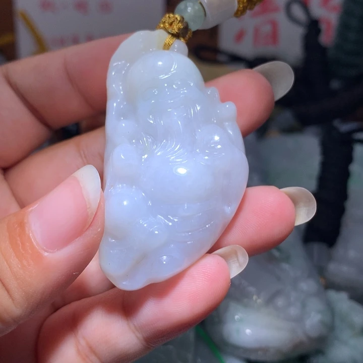 翡翠未镶嵌颈饰保真天然A货翡翠