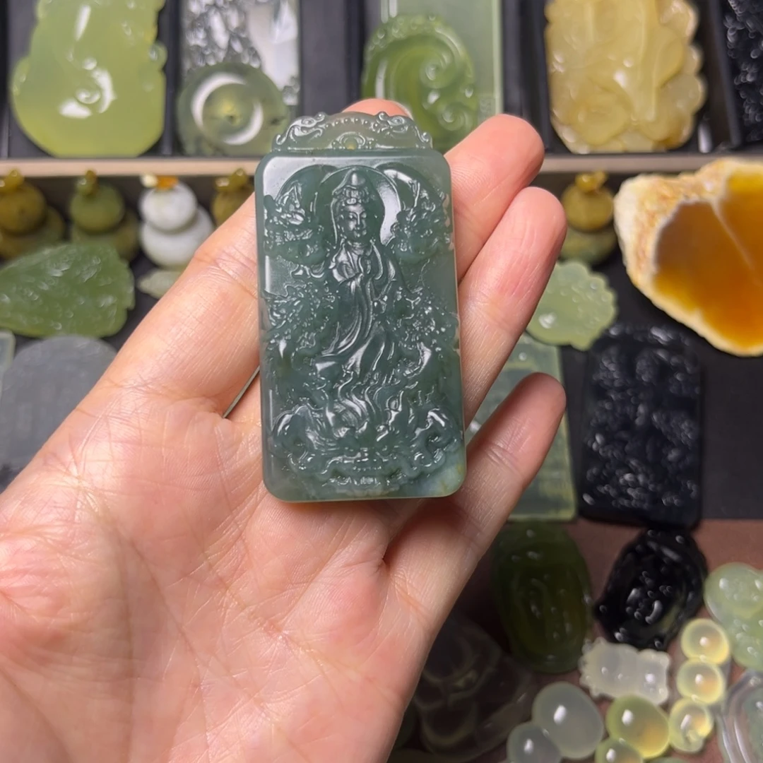 蛇纹石玉未镶嵌吊坠(不含链)