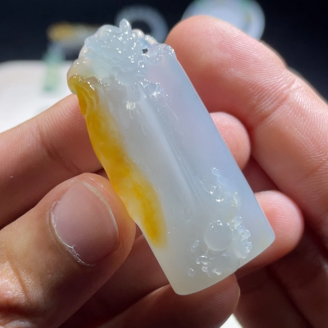 颈饰未镶嵌翡翠龙牌