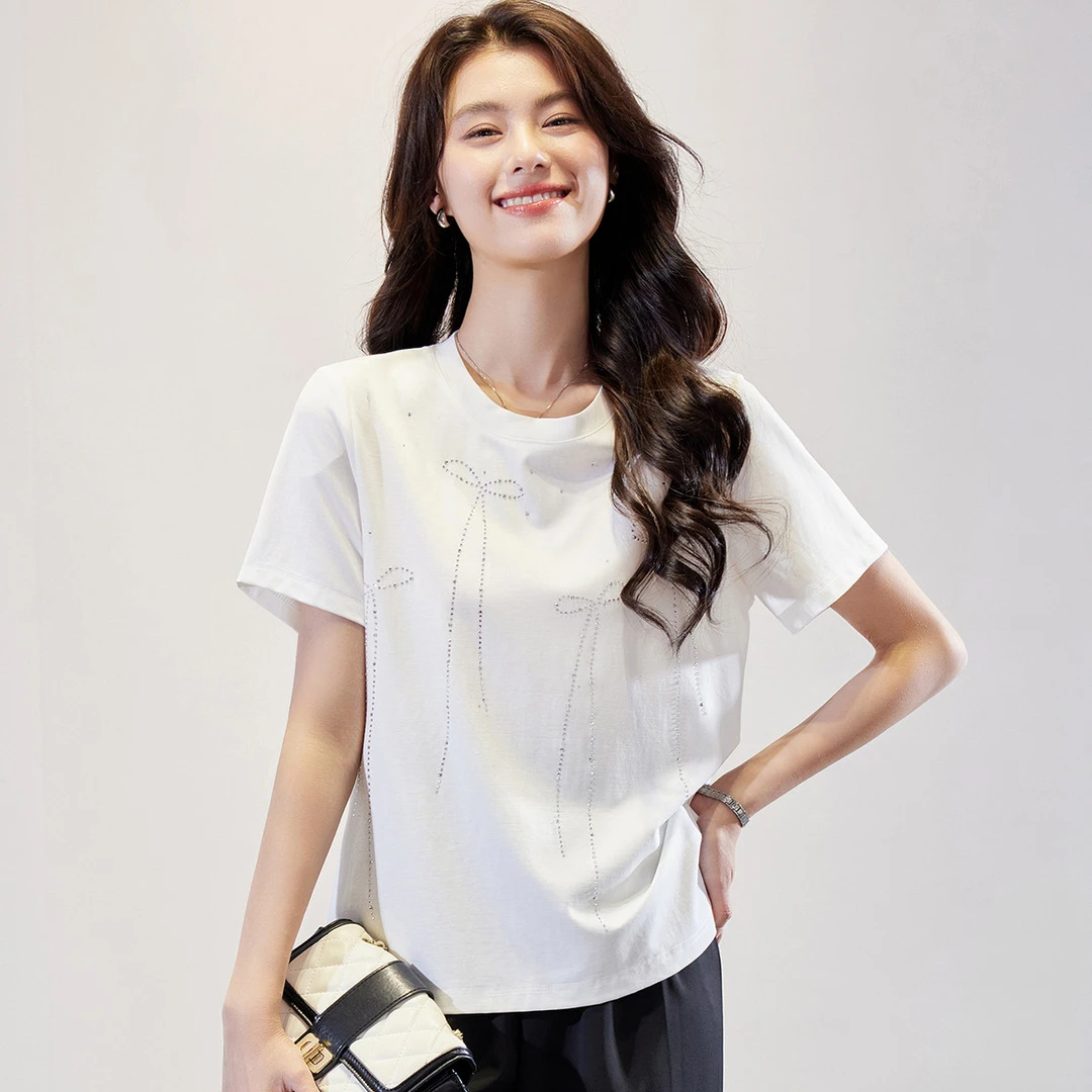 【力力淘】EVA OUXIU/伊华欧秀短袖上衣ZS-E-52-27149-YL