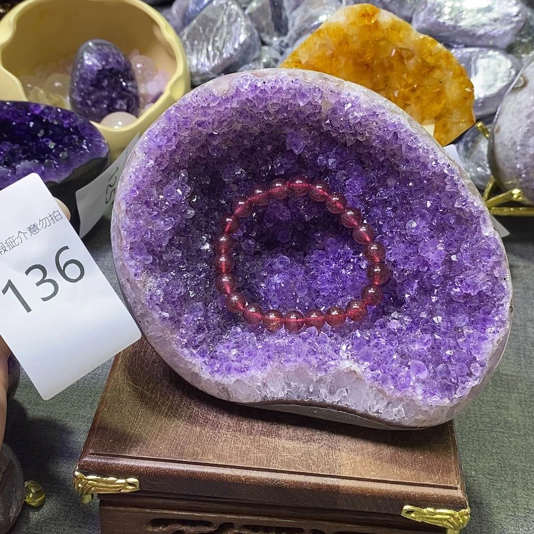 紫晶珠宝半成品未镶嵌