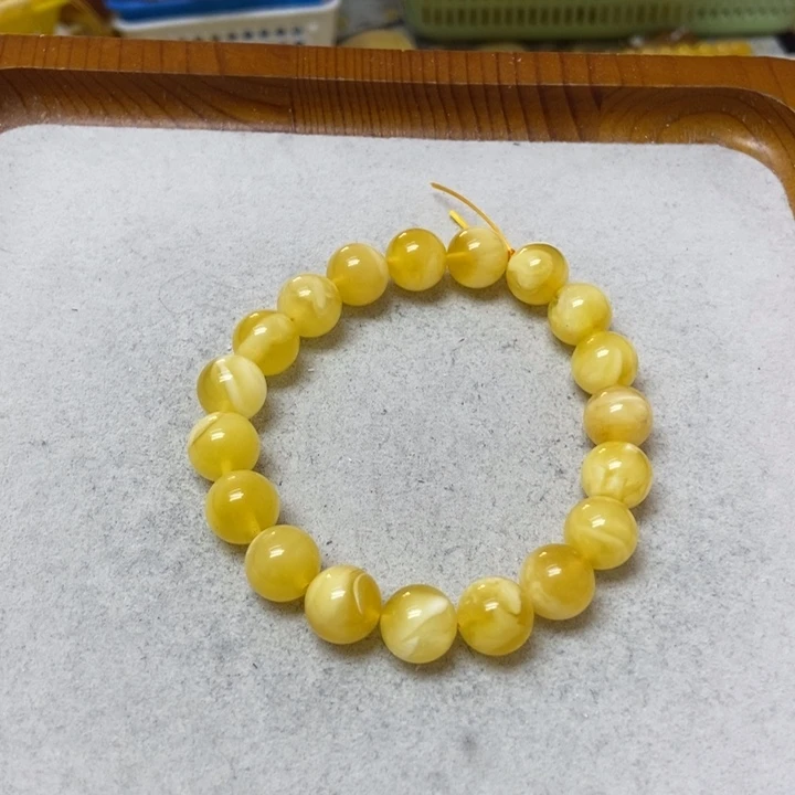 蜜蜡未镶嵌裸石手串