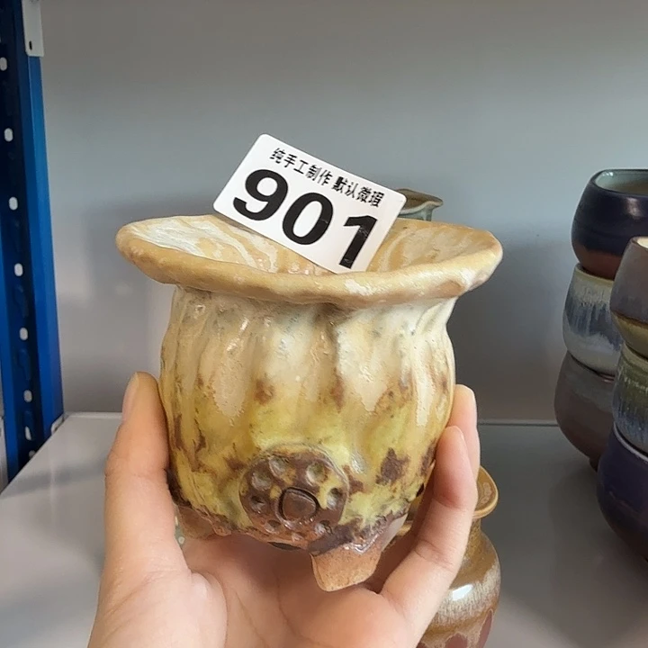 景德镇手工陶瓷花盆 口6